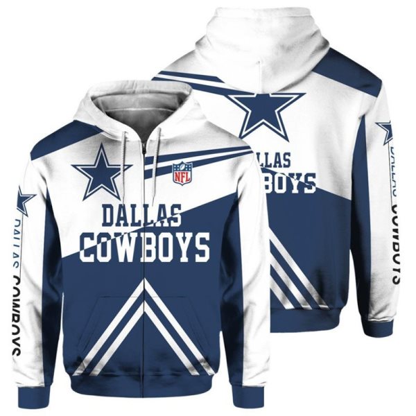 NFL Dallas Cowboys Rugby Fan 3D Flight Suit Spring Trainer Hoodie Sweatshirt 3