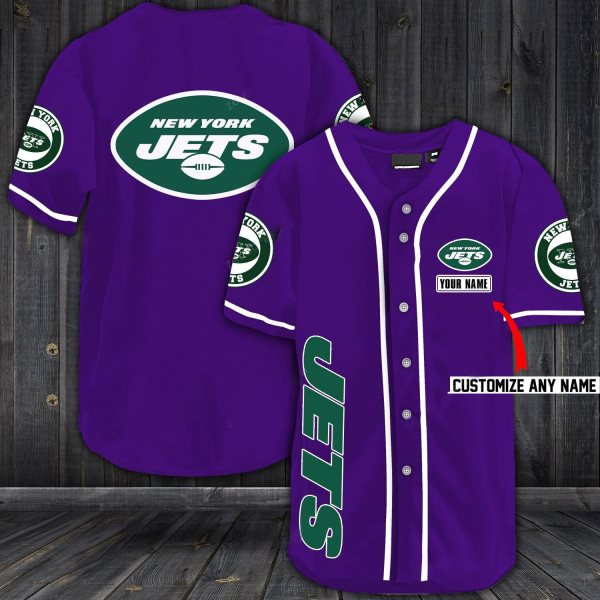 NFL New York Jets Baseball Customized Jersey (5)