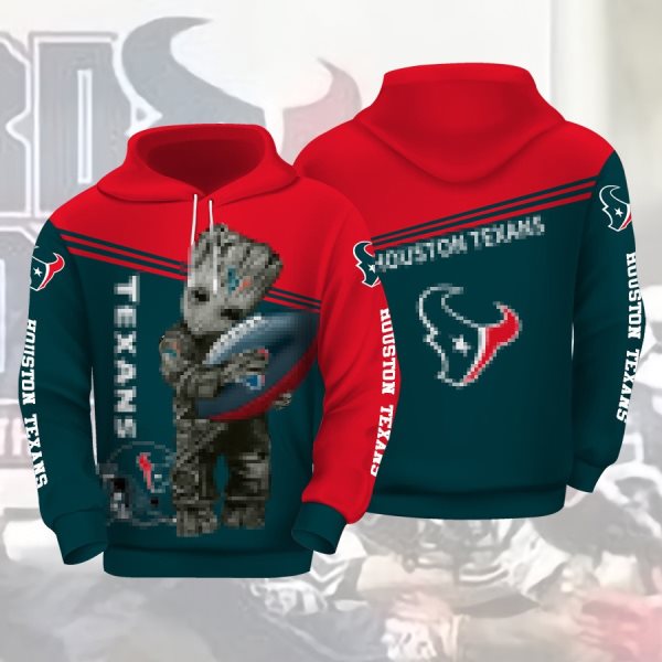 NFL Houston Texans Punisher Skull Tree Football 3D Hoodie