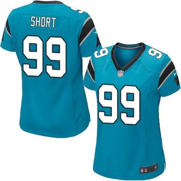 Nike Panthers 99 Kawann Short Blue Alternate Women's Stitched NFL Elite Jersey