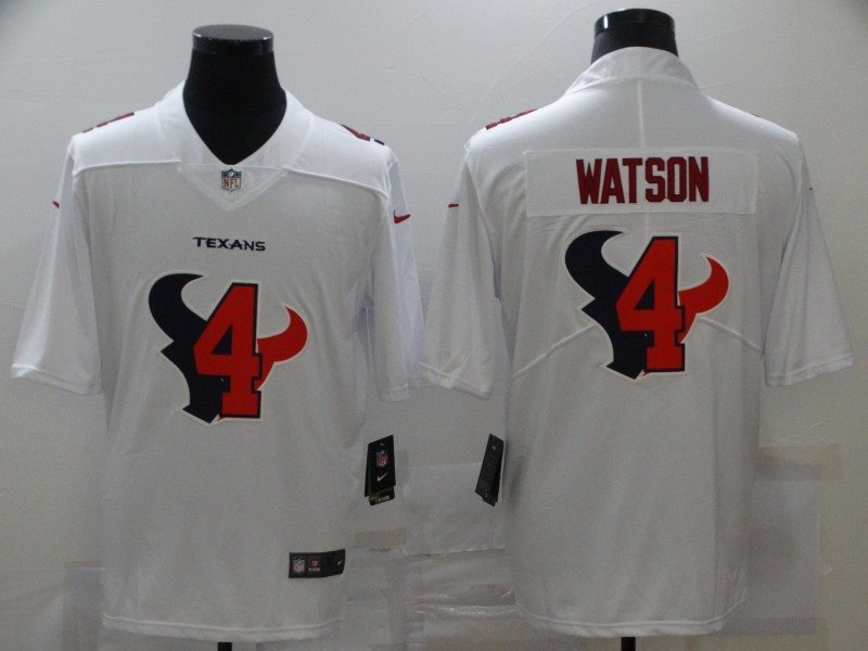 Nike Texans 4 Deshaun Watson White Shadow Limited Men Jersey