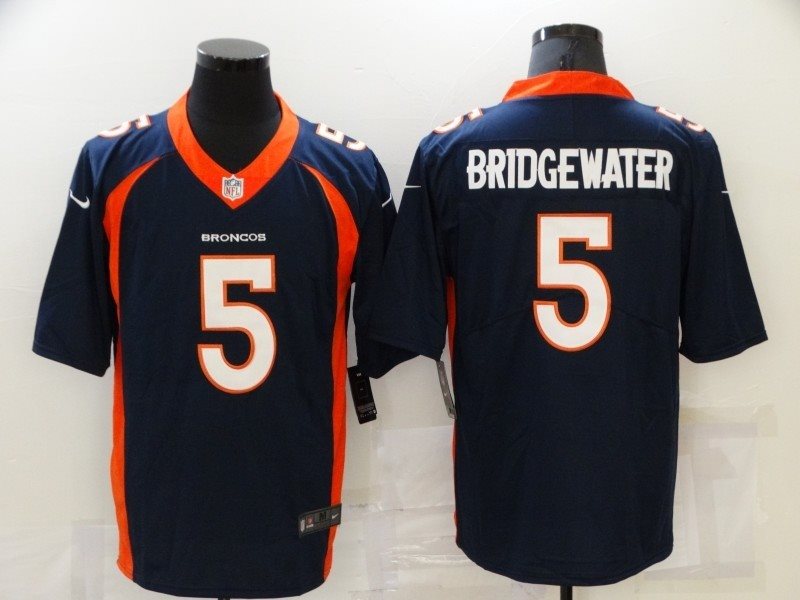 Nike Broncos 5 Bridgewater Blue Vapor Untouchable Limited Men Jersey