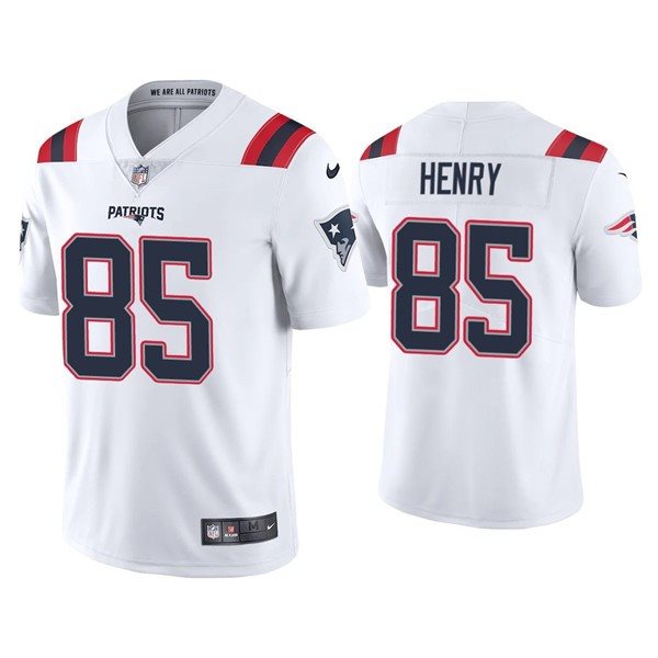 Nike Patriots 85 Hunter Henry 2021 White Vapor Untouchable Limited Men Jersey