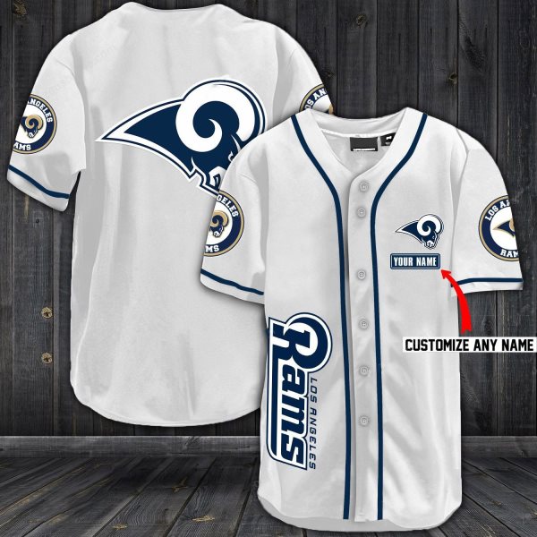 NFL Los Angeles Rams Baseball Customized Jersey (2)
