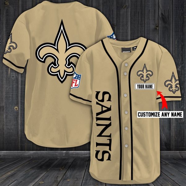 NFL New Orleans Saints Baseball Customized Jersey (5)