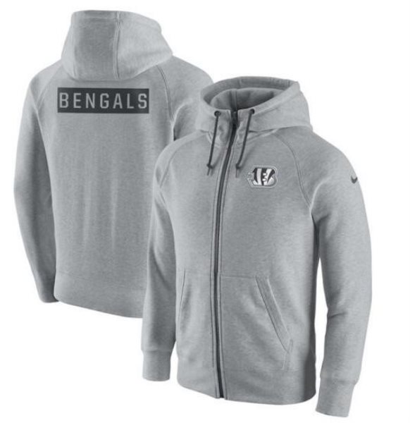 Nike NFL Cincinnati Bengals Nike Gridiron Gray 2.0 Full-Zip Hoodie