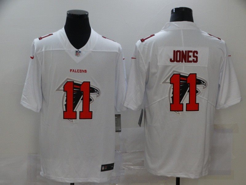 Nike Falcons 11 Julio Jones White Shadow Logo Limited Men Jersey