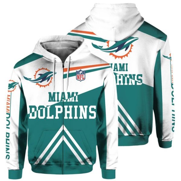 NFL Miami Dolphins Rugby Fan 3D Flight Suit Spring Trainer Hoodie Sweatshirt