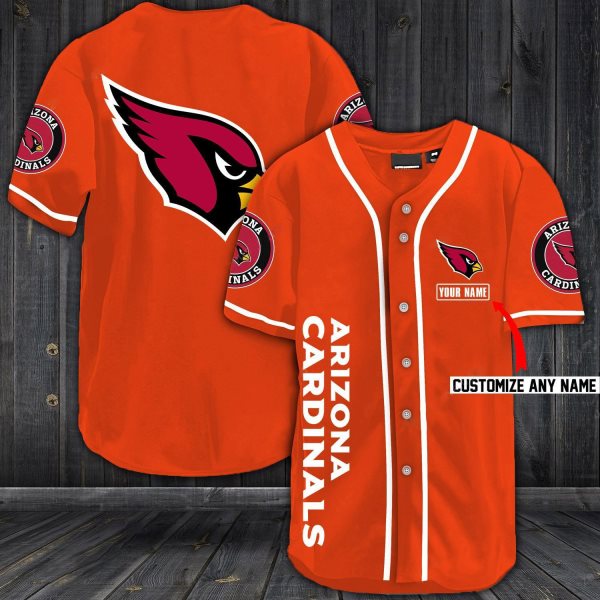 NFL Arizona Cardinals Red Baseball Customized Jersey