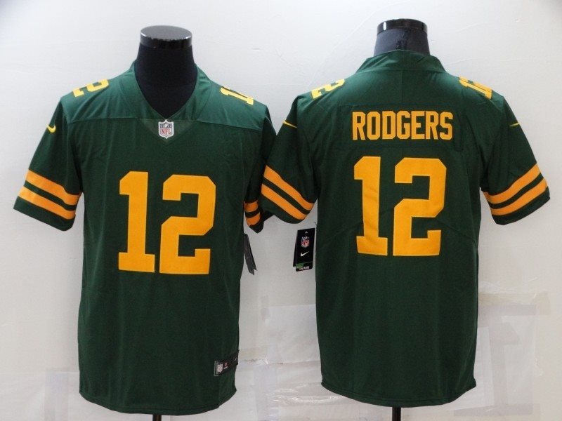 Nike Packers 12 Aaron Rodgers 2021 New Green Vapor Limited Men Jersey
