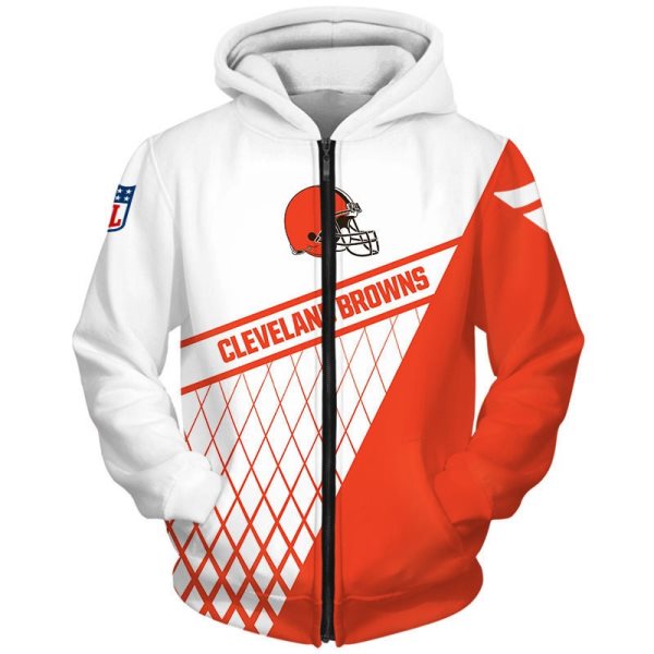 NFL Cleveland Browns 3D Print Football Casual Hoodie