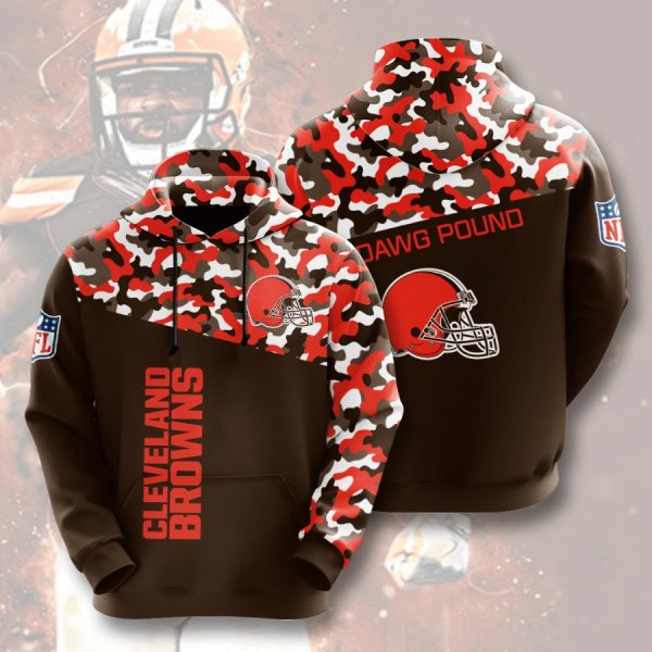 NFL Cleveland Browns 3D Camo Hoodie