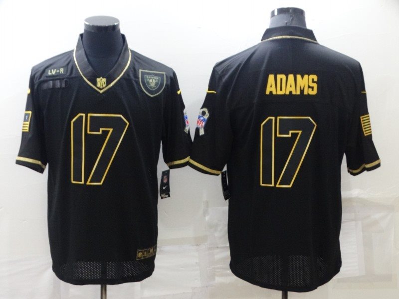 Nike Raiders 17 Davante Adams Black Gold Vapor Limited Men Jersey