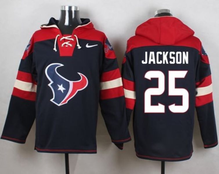 Nike Texans 25 Kareem Jackson Navy Blue Player Pullover NFL Sweatshirt Hoodie