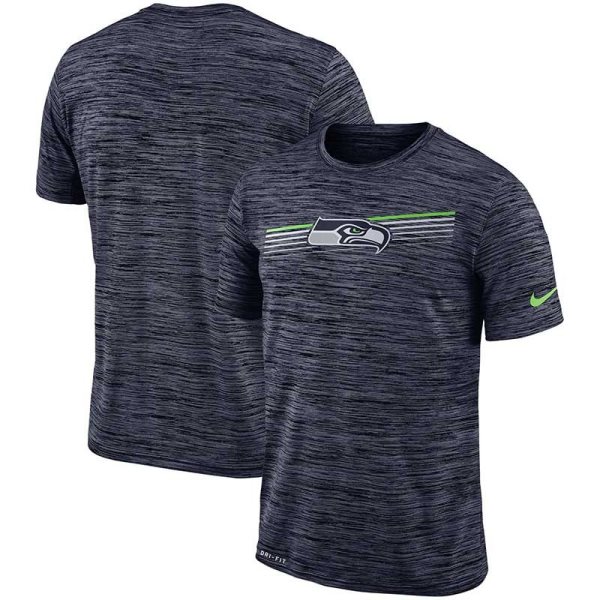 Nike Seattle Seahawks Sideline Velocity Performance T-Shirt Heathered College Navy