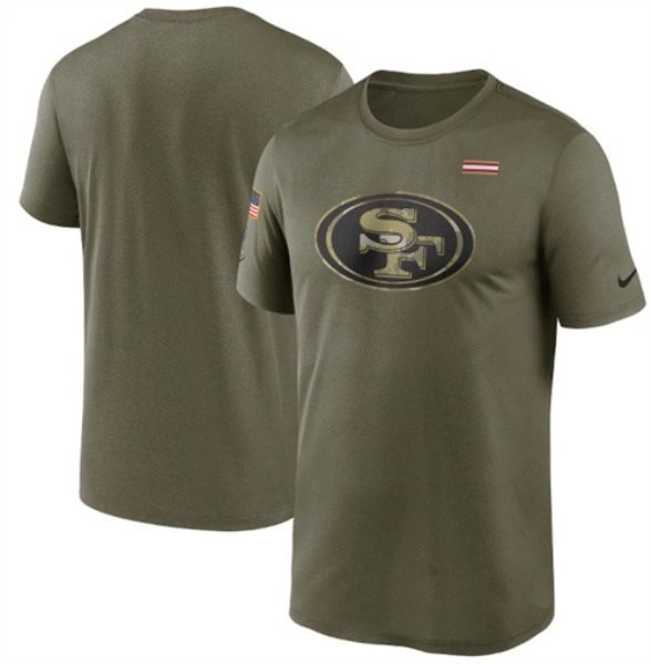 Nike San Francisco 49ers 2021 Olive Salute To Service Legend Performance T-Shirt