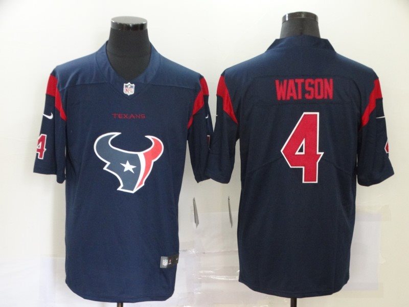 Nike Texans 4 Deshaun Watson Blue Vapor Untouchable Limited Men Jersey