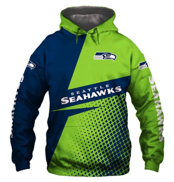 NFL Seattle Seahawks 3D Print Fan's Casual Pullover Hoodie Sweatshirt