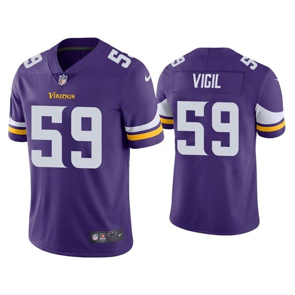 Nike Vikings 59 Nick Vigil Purple Vapor Untouchable Limited Men Jersey