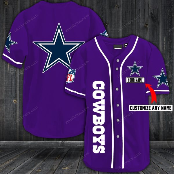NFL Dallas Cowboys Baseball Customized Jersey (5)
