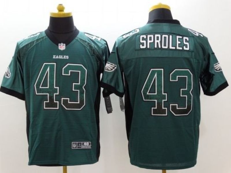 Nike Eagles 43 Darren Sproles Midnight Green Team Color Men Stitched NFL Elite Drift Fashion Jersey
