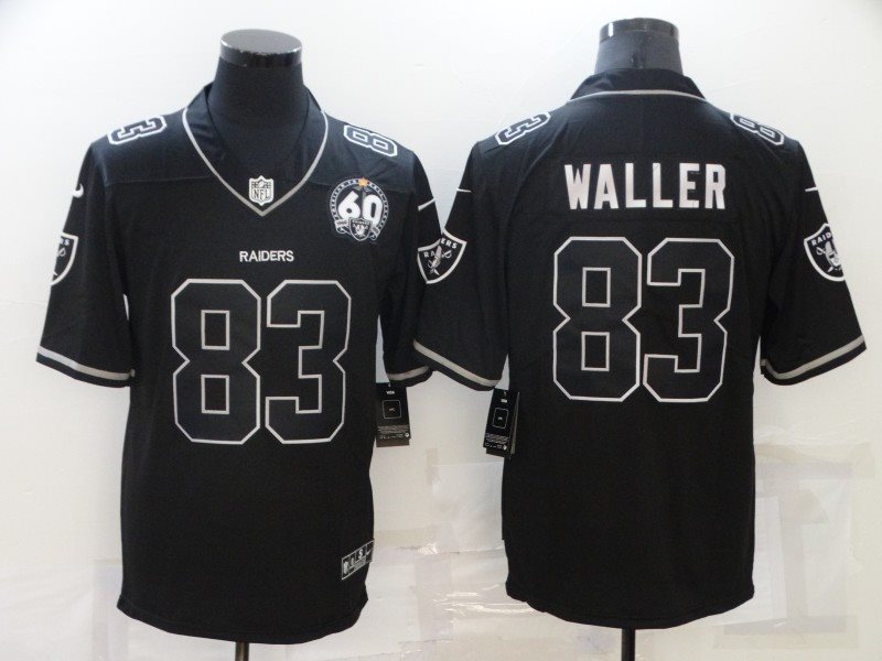 Nike Raiders 83 Darren Waller Black Shadow 60th Anniversary Vapor Limited Men Jersey