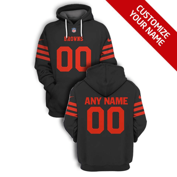 NFL Browns Customized Brown Color Rush 2021 Stitched New Hoodie