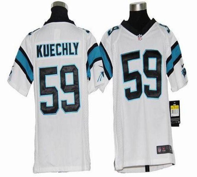 Youth Nike Carolina Panthers 59 Luke Kuechly White Elite Jersey
