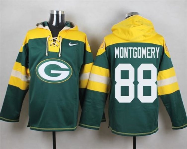 Nike Packers 88 Ty Montgomery Green Player Pullover NFL Sweatshirt Hoodie