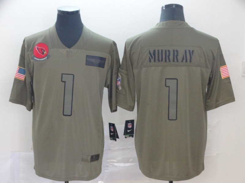 Nike Cardinals 1 Kyler Murray Olive 2019 Salute To Service Limited Men Jersey