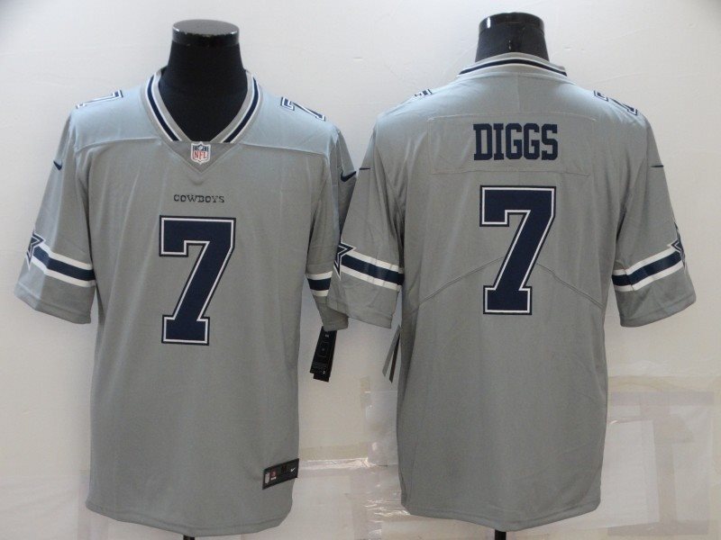 Nike Cowboys 7 Trevon Diggs Grey Inverted Legend Limited Men Jersey