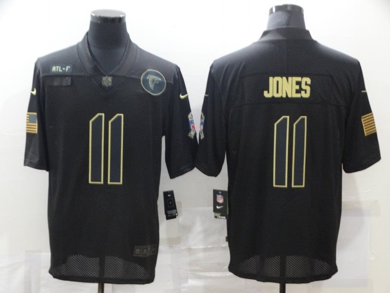 Nike Falcons 11 Julio Jones 2020 Black Salute To Service Limited Men Jersey