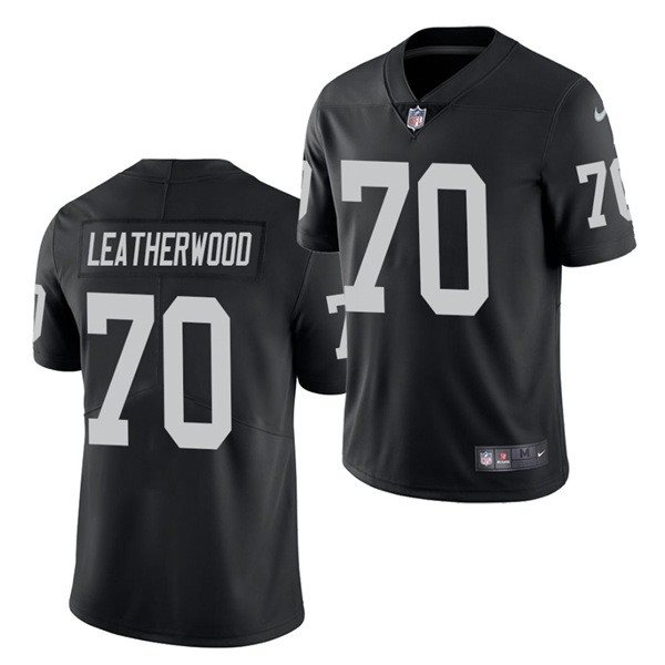 Nike Raiders 70 Alex Leatherwood 2021 NFL Draft Black Vapor Limited Men Jersey