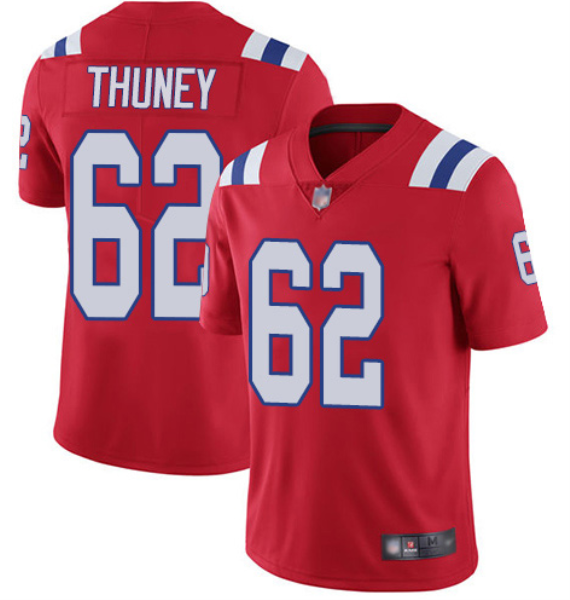 Nike Patriots 62 Joe Thuney Red Vapor Untouchable Limited Men Jersey