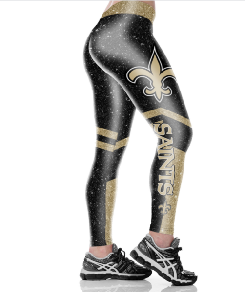 NFL New Orleans Saints Black Leggings