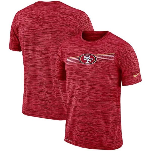 Nike San Francisco 49ers Sideline Velocity Performance T-Shirt Heathered Scarlet
