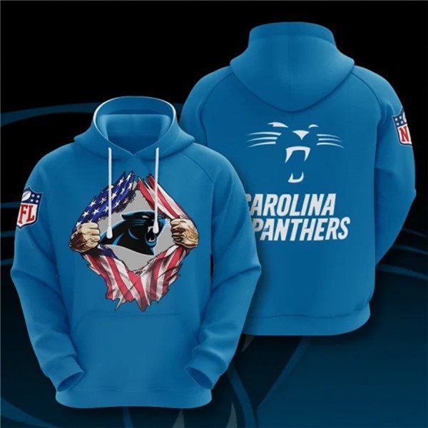NFL Carolina Panthers Blue 3D Trending T-Shirt Hoodie