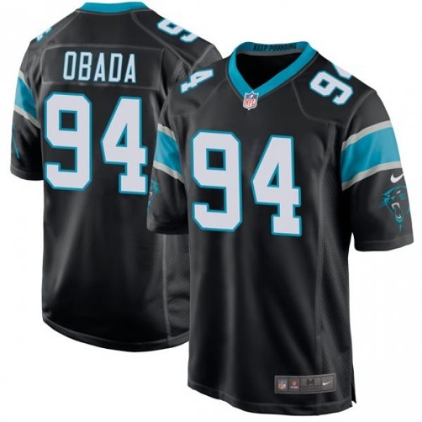 Nike Panthers 94 Efe Obada Team Color Black Elite Men Jersey