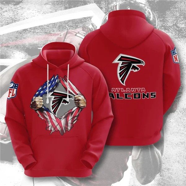NFL Atlanta Falcons Red 3D Trending T-Shirt Hoodie