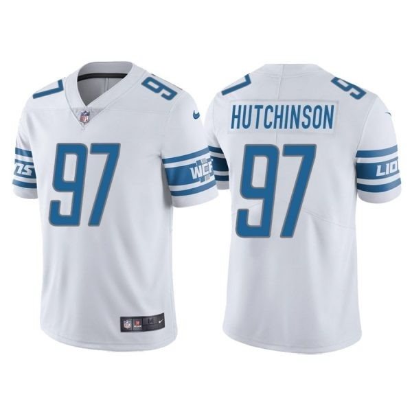 Nike Lions 97 Aidan Hutchinson White 2022 NFL Draft Vapor Untouchable Limited Men Jersey