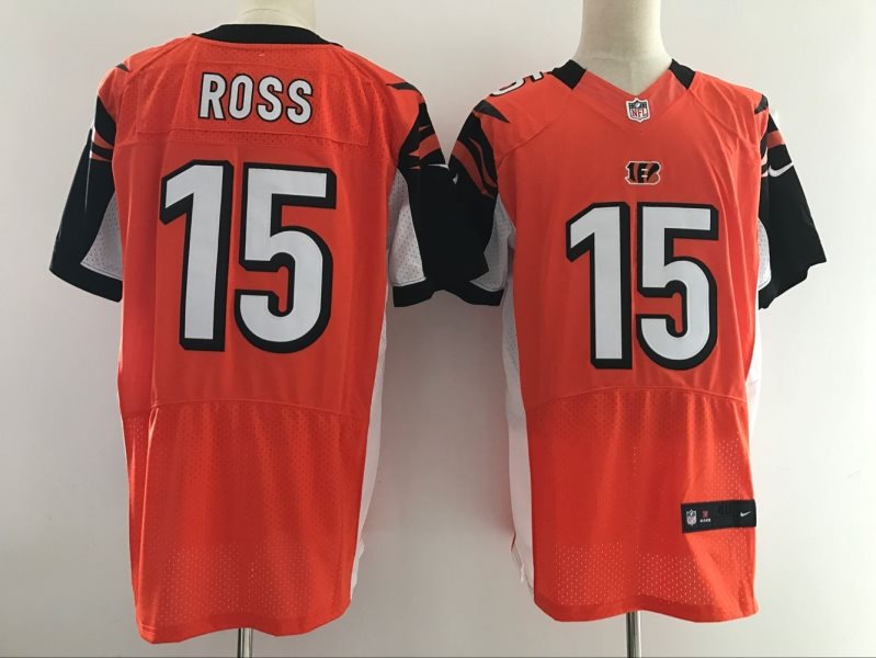 Nike Bengals 15 John Ross 2017 NFL Draft Orange Elite Jersey