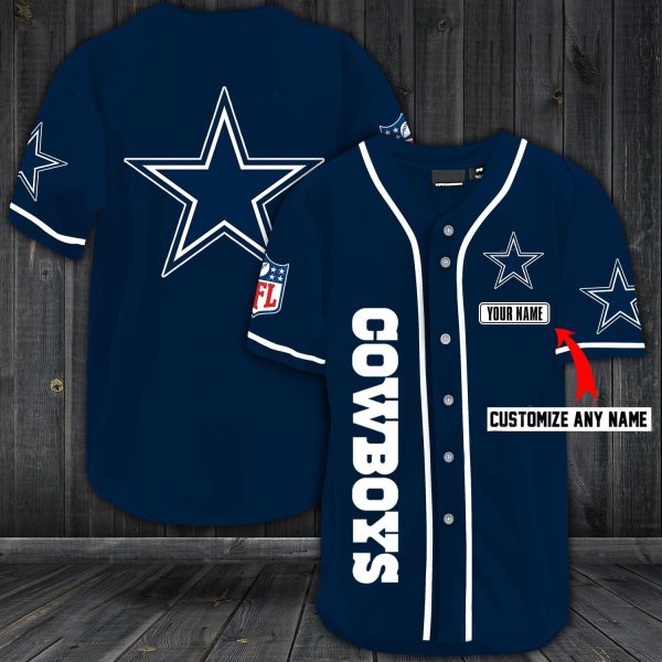 NFL Dallas Cowboys Baseball Customized Jersey