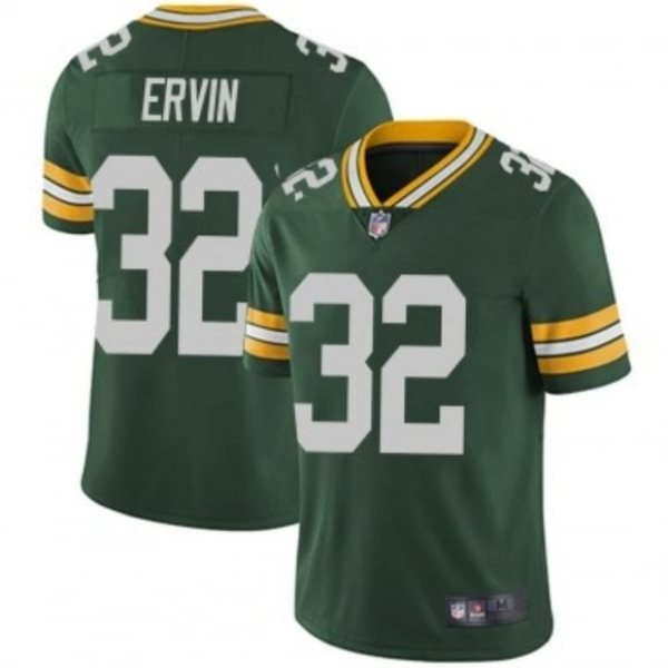 Nike Packers 32 Tyler Ervin Green Vapor Untouchable Limited Men Jersey