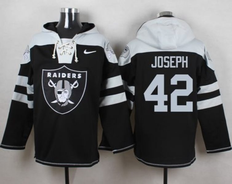 Nike Raiders 42 Karl Joseph Black Player Pullover NFL Sweatshirt Hoodie