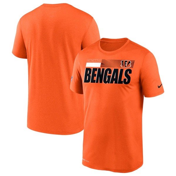 NFL Cincinnati Bengals 2020 Orange Sideline Impact Legend Performance T-Shirt