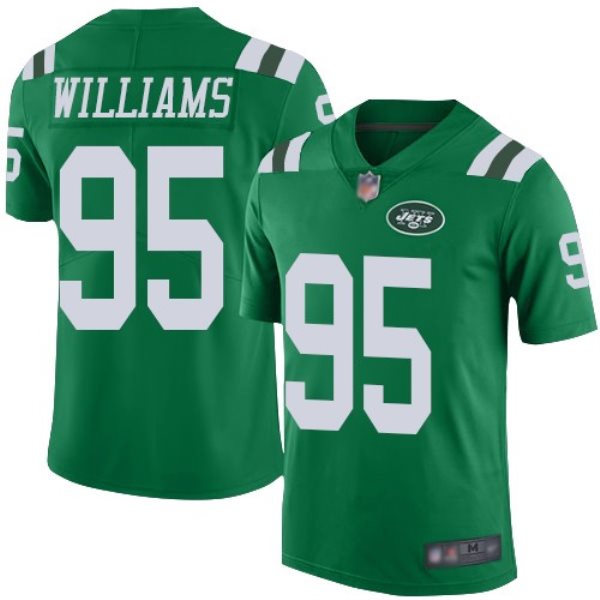 Nike Jets 95 Quinnen Williams Green 2019 NFL Draft Color Rush Limited Men Jersey