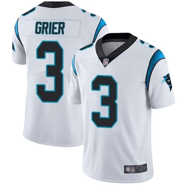 Nike Panthers 3 Will Grier White Vapor Untouchable Limited Men Jersey