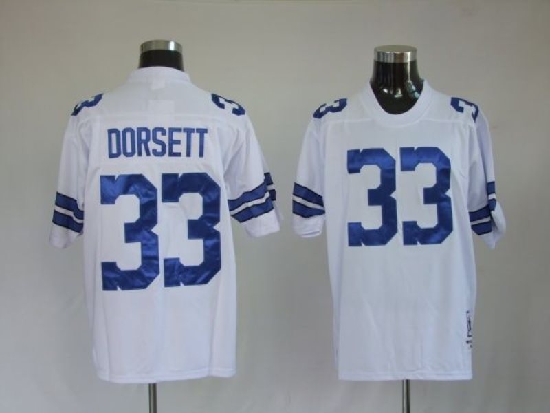 NFL Cowboys 33 Tony Dorsett White Throwback Men Jersey