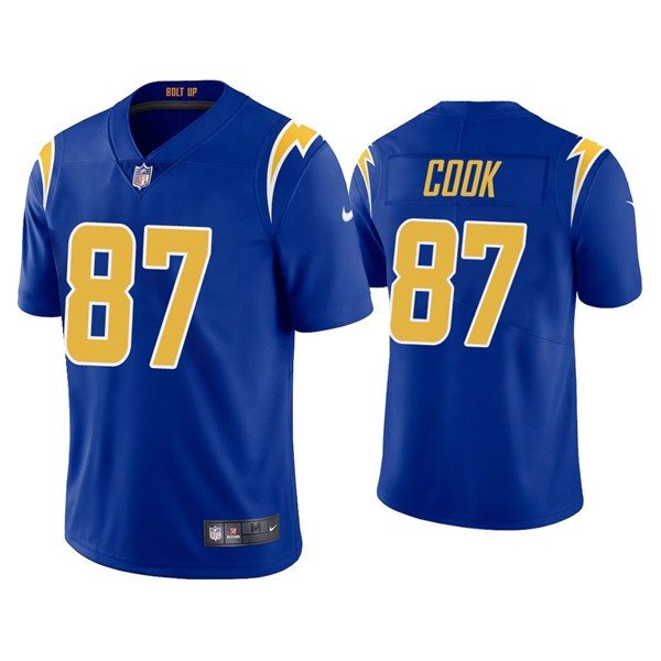Nike Chargers 87 Jared Cook 2021 Royal Vapor Untouchable Limited Men Jersey