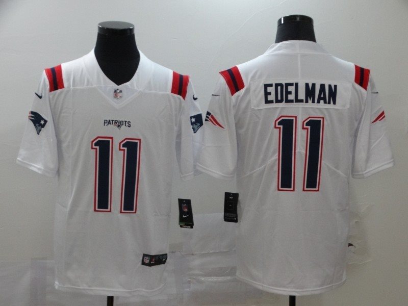 Nike Patriots 11 Julian Edelman White 2020 New Vapor Untouchable Limited Men Jersey